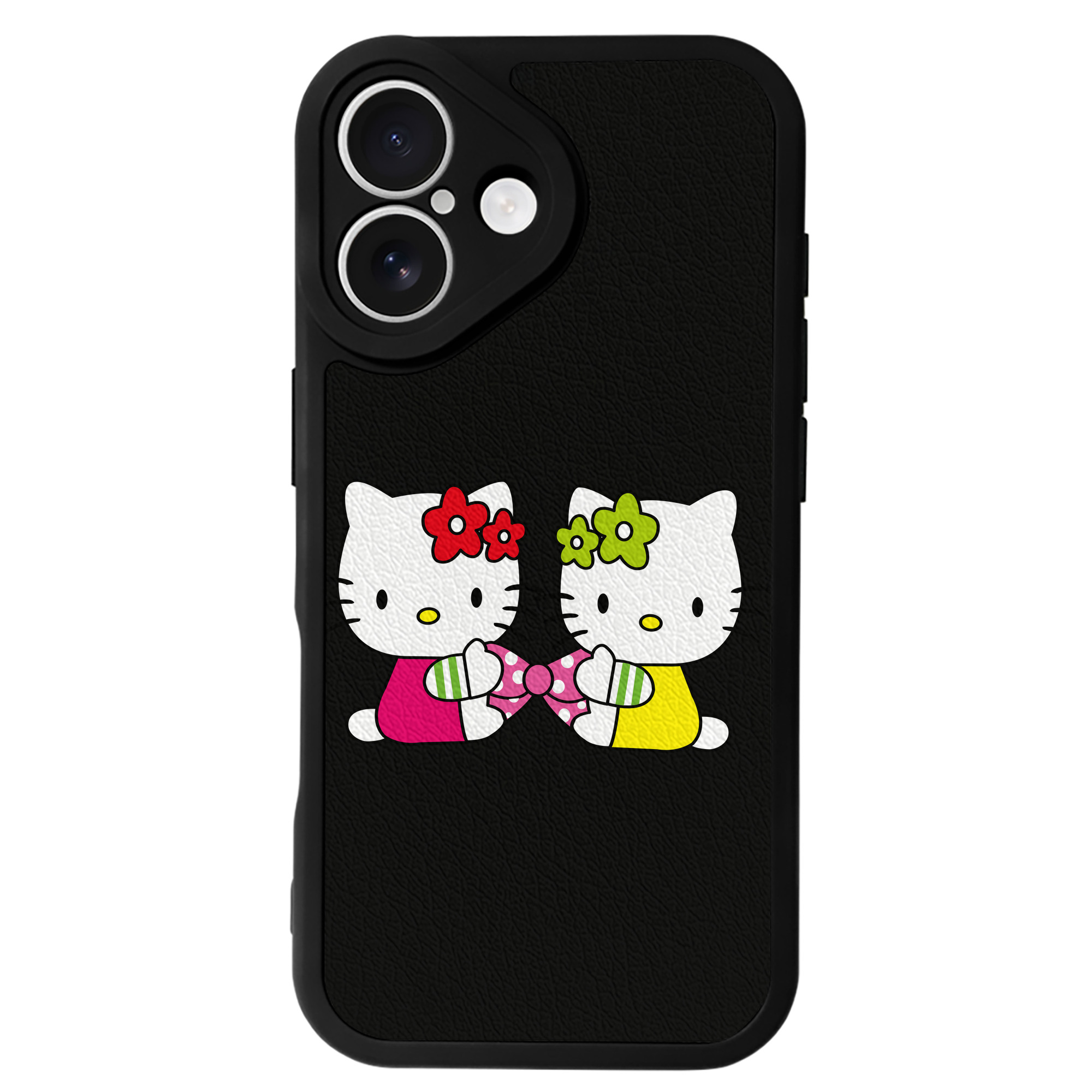（画像用） Hello Kitty ハローキティ 【iPhone 16シリーズ対応】シリコンスマホケース（レザー調） 材質：シリコン